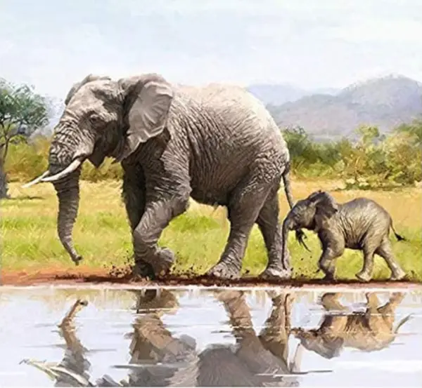 20 Servietten Elefanten Afrika 33cm
