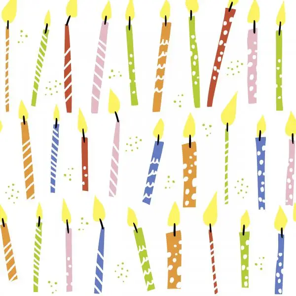 20 Lunch Napkins B-day candles 33 cm