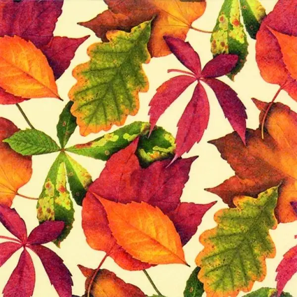 20 napkins autumn leaf maple motif 33cm