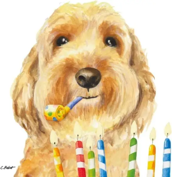 Servietten Kindergeburtstag 20 Stück – Süßer Hund mit Tröte & Kerzen Servietten Kindergeburtstag 20 Stück – Süßer Hund mit Tröte & Kerzen