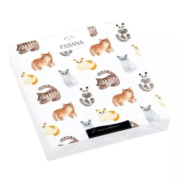 20 napkins various cute little cats animals animal motif 33cm