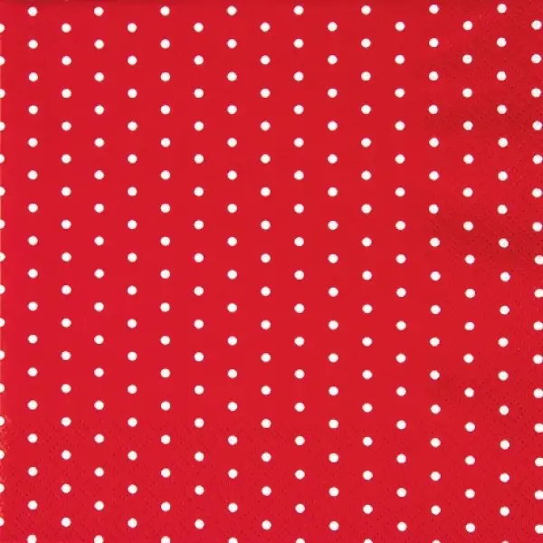 20 Servietten Punkte rot weiß gepunktet Fest Party Kinderfest 33cm