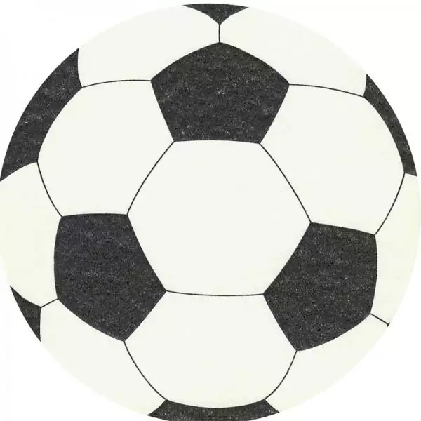 12 Servietten gestanzt in Ballform, Fußball Aufstellung 33 cm