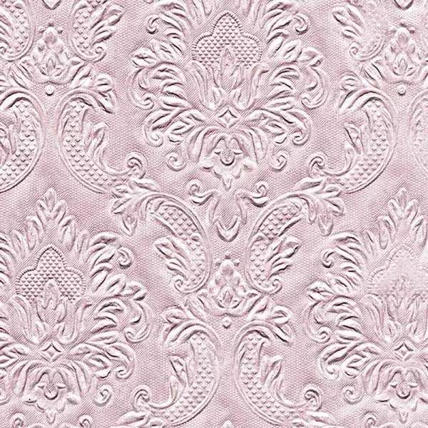 16 Servietten geprägt Momente Ornament soft pink 33cm