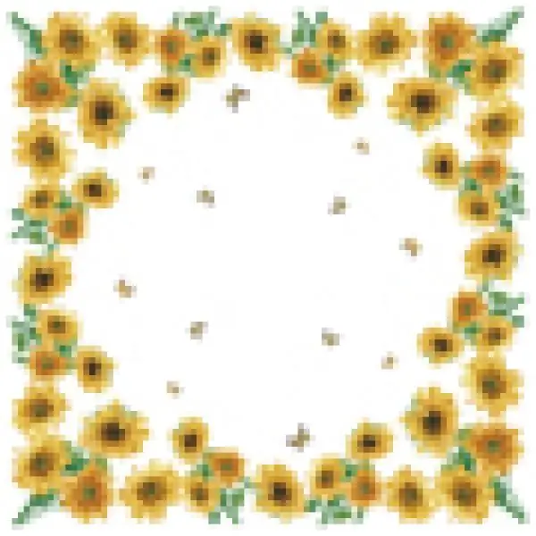 1 Mitteldecke Sonnenblumen Sommer 84x84 cm