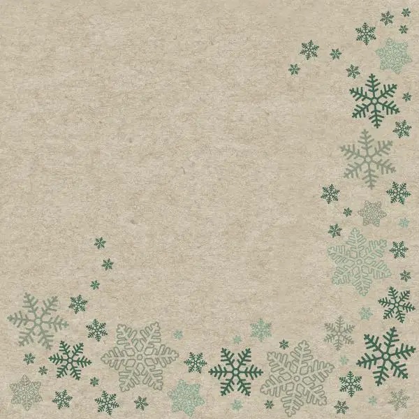 25 Napkins Snowflakes Recycling Tissue 33cm