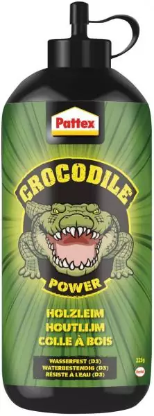 Pattex Crocodile Power Holzleim, 225 g Flasche