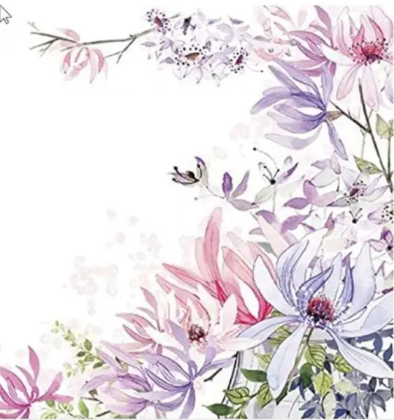 20 napkins flowers floral motif spring 33cm