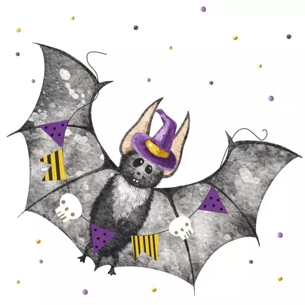 20 Servietten Fledermaus Halloween 33cm