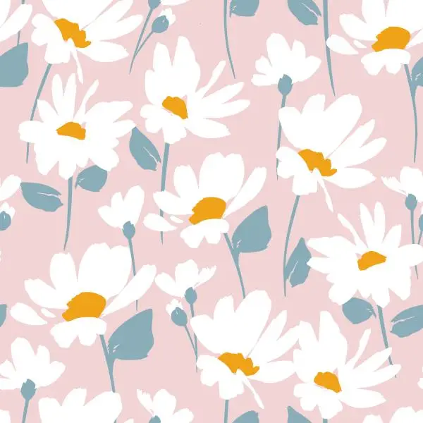 20 Servietten Gänseblumen auf rosa 33cm
