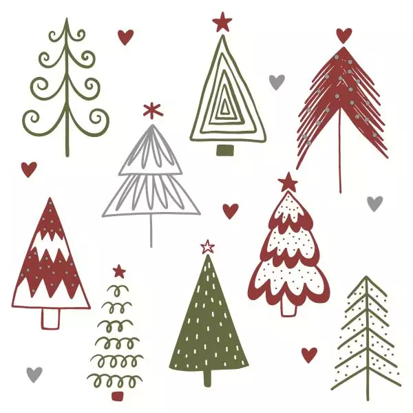 20 napkins Fun trees Red 33cm