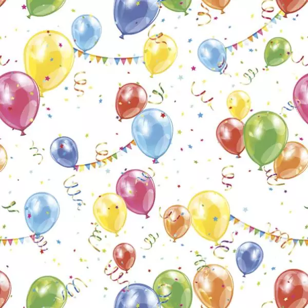 20 Servietten Luftballons und Girlanden zur Party Karneval und Fasching 33cm