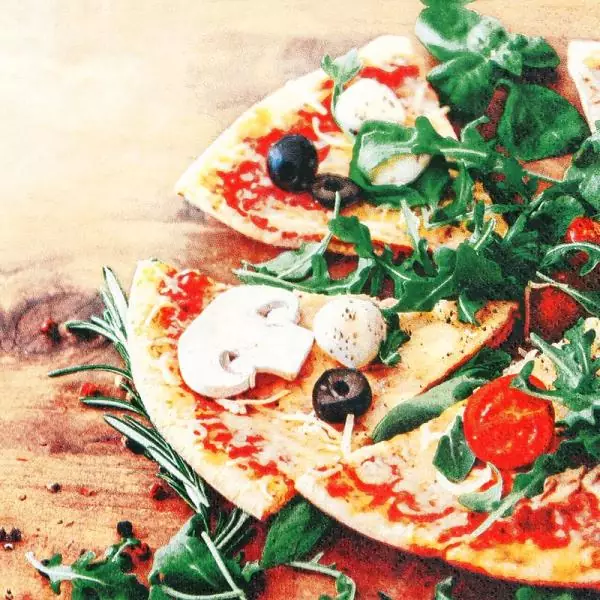 20 Servietten Pizza Italien Essen und Trinken 33cm