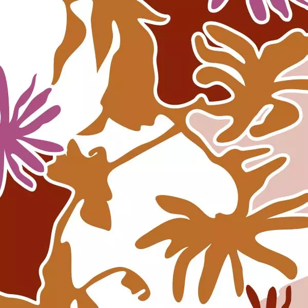 20 Servietten Silhouette von Blumen, Monstera und Palme 33cm