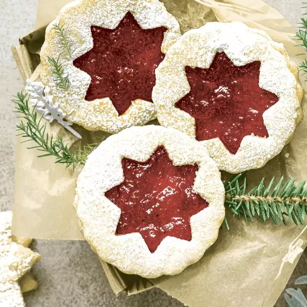 20 Servietten Weihnachtsplätzchen Gebäck im Advent 24cm