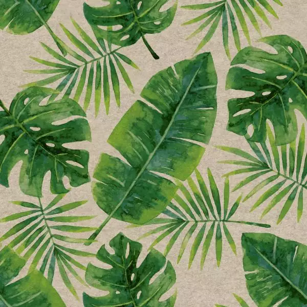 25 Servietten tropische Blätter Palmenblätter Recycling umweltfreundlich 33x33 cm