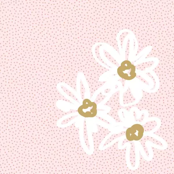 20 Servietten weiße Blüten auf rosa 24x24 cm