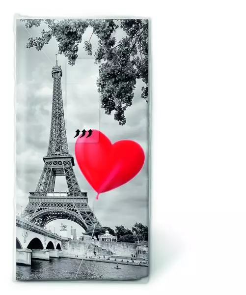 10 handkerchiefs City of Love - Love is in the city of Paris France Motif handkerchiefs