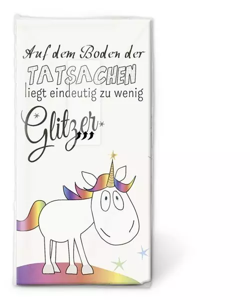 10 handkerchiefs unicorn for more glitter children's birthday 1 pack