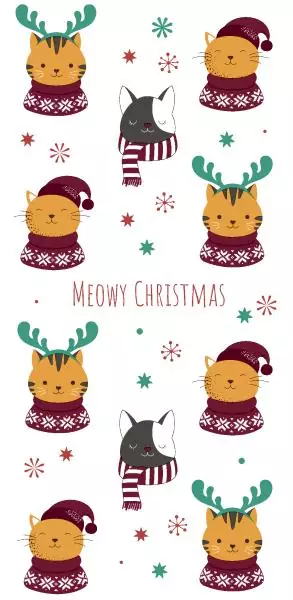 10 Taschentücher Weihnachtskatzen Cats Tier 10 Stück in der Packung