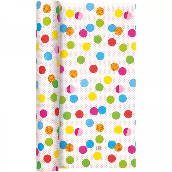 1 table runner colored dots 490x40cm