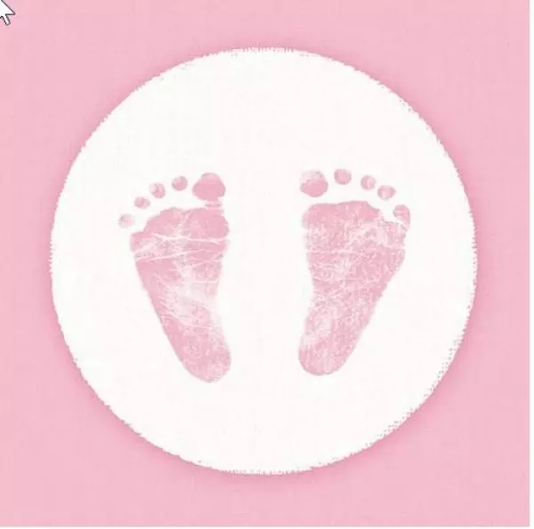 20 Servietten Babyfüße Fußabdruck Rosa Taufe Geburt Mädchen Babyparty 33cm