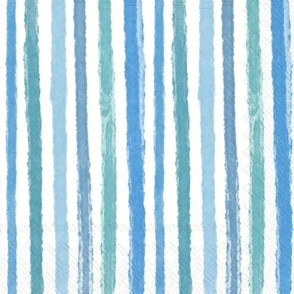 20 napkin strips - white blue Maritim AHOI 33cm