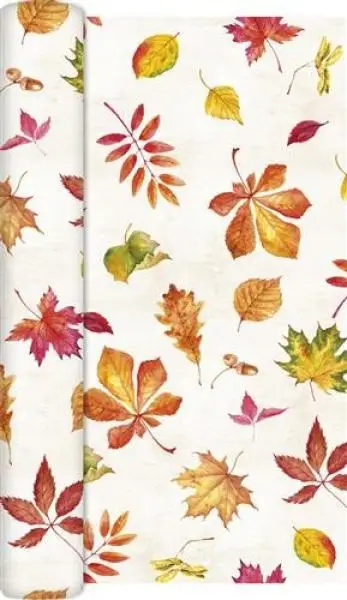 Tischläufer Herbst mit vielen Blättern in bunten Herbstfarben Tischläufer Herbst mit vielen Blättern in bunten Herbstfarben