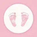 20 napkins baby feet footprint pink christening birth girl baby shower 33cm