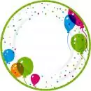 10 Teller Bunte Luftballons Fasching Geburtstag