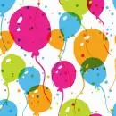 20 Cocktail Servietten Bunte Luftballons Fasching Geburtstag 25cm Splash Balloons