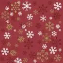 20 Cocktail Napkins Traditional snow red 24 x 24 cm