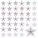20 Cocktail Servietten Schneeflocken und Sterne im Winter 24 x 24 cm