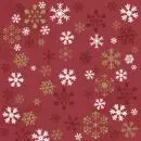 20 Lunch Napkins Traditional snow red 33 x 33cm