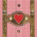 20 Design-Servietten „Hüttengaudi“ – Rustikaler Trachten-Look mit Lederhose & Edelweiß – 33x33 cm
