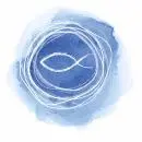 Servietten Fisch Blau Aquarell (20 Stk.) | Ideal für Taufe & Konfirmation