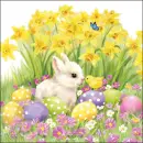 20 Oster-Servietten Osterhäschen & Küken | Ostereier & Narzissen | Tischdeko Ostern