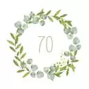 20 70th birthday napkins Golden 70 in ivy wreath as table decoration 33cm