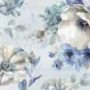 20 Servietten Blumen in Vintage blau gemalt als Tischdeko 33cm
