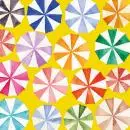 20 Servietten Bunte Sonnenschirme Gelb 33cm – Fröhliche Sommer Tischdeko