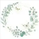 20 Servietten Eukalyptus Kranz Schmetterlinge 33cm | Edle Tischdeko