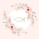 20 Servietten Ichtus Fischsymbol 33cm | Tauf- & Kommunion Deko