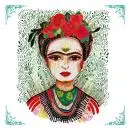 20 Servietten Kunstmotiv Frau mit Blumen & Halsschmuck