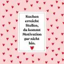 20 Design-Servietten „Kuchen-Liebe“ – Lustiger Spruch & Herzchen-Design – 33x33 cm