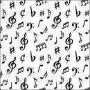 20 music napkins with many notes as table decorations 33cm