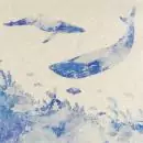 20 Servietten Recycling-Papier Wale im Meer Blauwal als Tischdeko 33cm