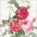 20 Servietten Rosen in rosa und rot als Tischdeko zu Hochzeit und Valentinstag zur Liebe 33cm