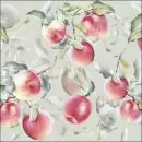 20 Servietten rote Äpfel am baum im Herbst auf grün als Tischdeko 33cm