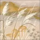 20 napkins of waving grasses in delicate brown tones in the wind 33cm as table decorations