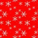 20 napkins winter white snow crystals on red as table decoration.33cm